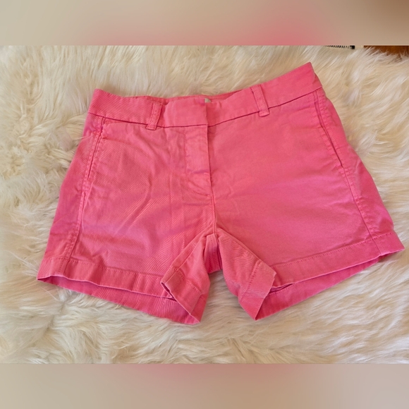 J. Crew Pants - J. Crew Bright Pink Women's Shorts with Striped Waist Trim Size 2